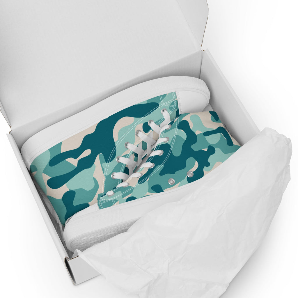 Army Enthusiast Women's High-Top Camouflage Sneakers