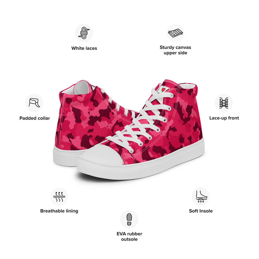 Army Enthusiast Women's High-Top Camouflage Sneakers
