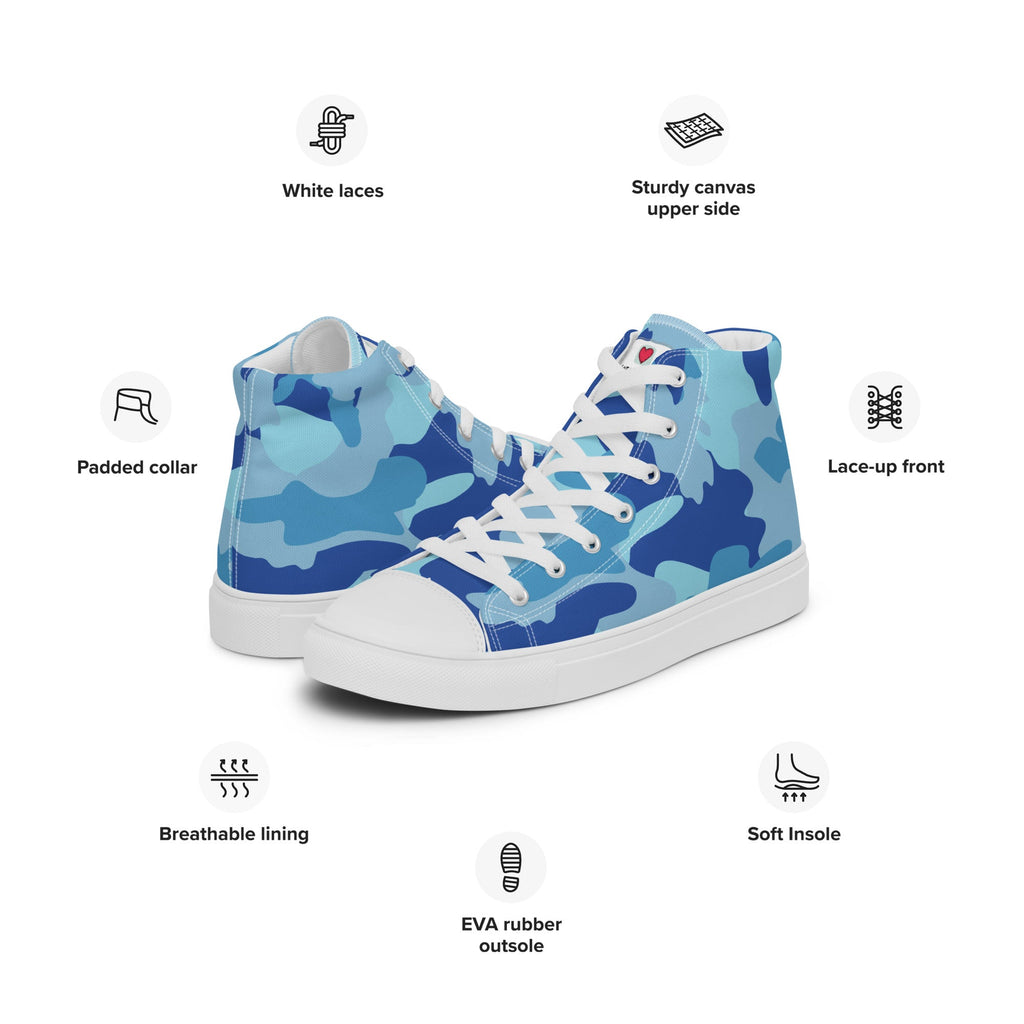Army Enthusiast Women's High-Top Camouflage Sneakers
