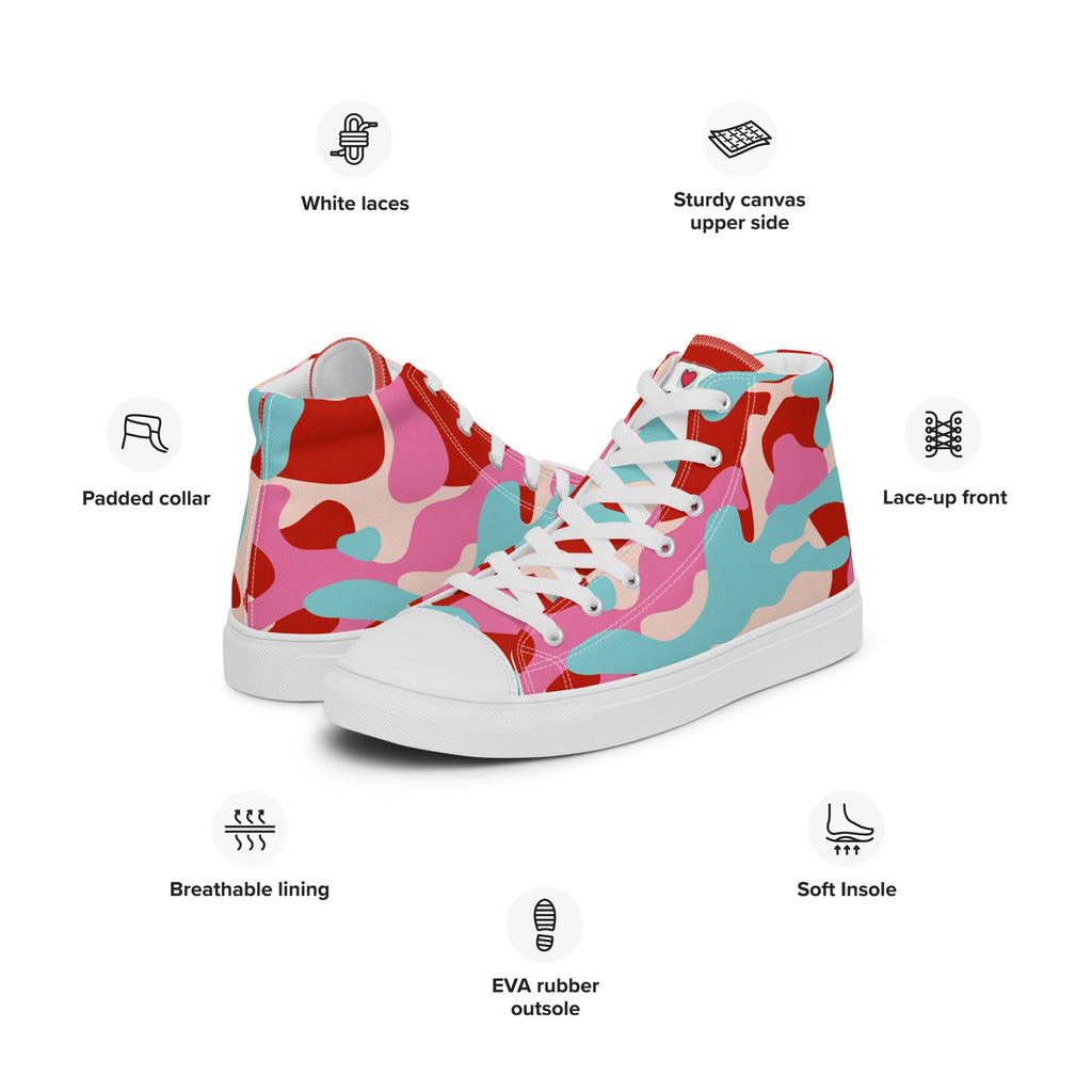 Army Enthusiast Women's High-Top Camouflage Sneakers