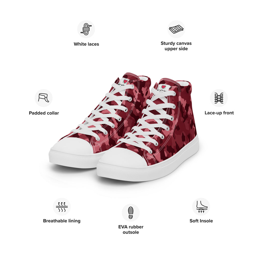 Army Enthusiast Women's High-Top Camouflage Sneakers