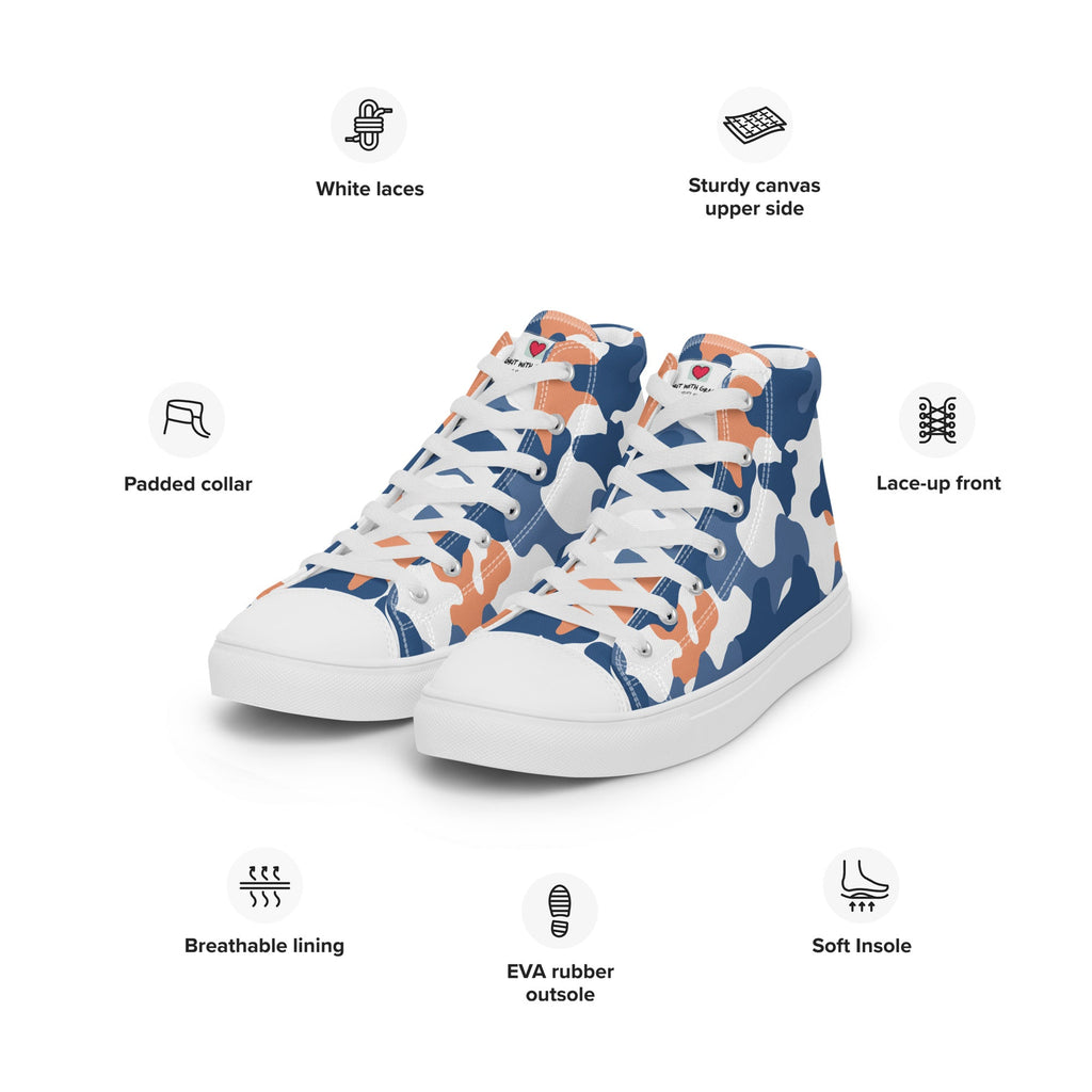 Army Enthusiast Women's High-Top Camouflage Sneakers
