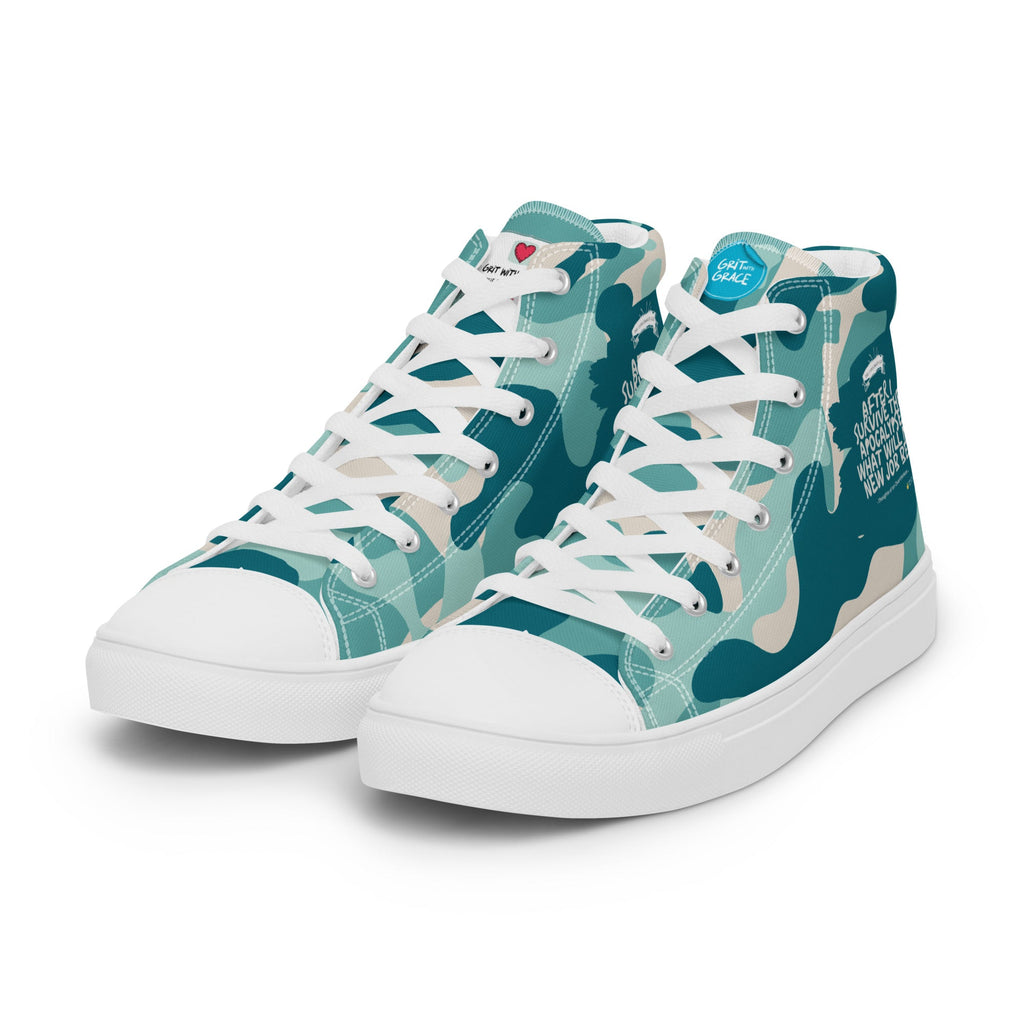 Army Enthusiast Women's High-Top Camouflage Sneakers