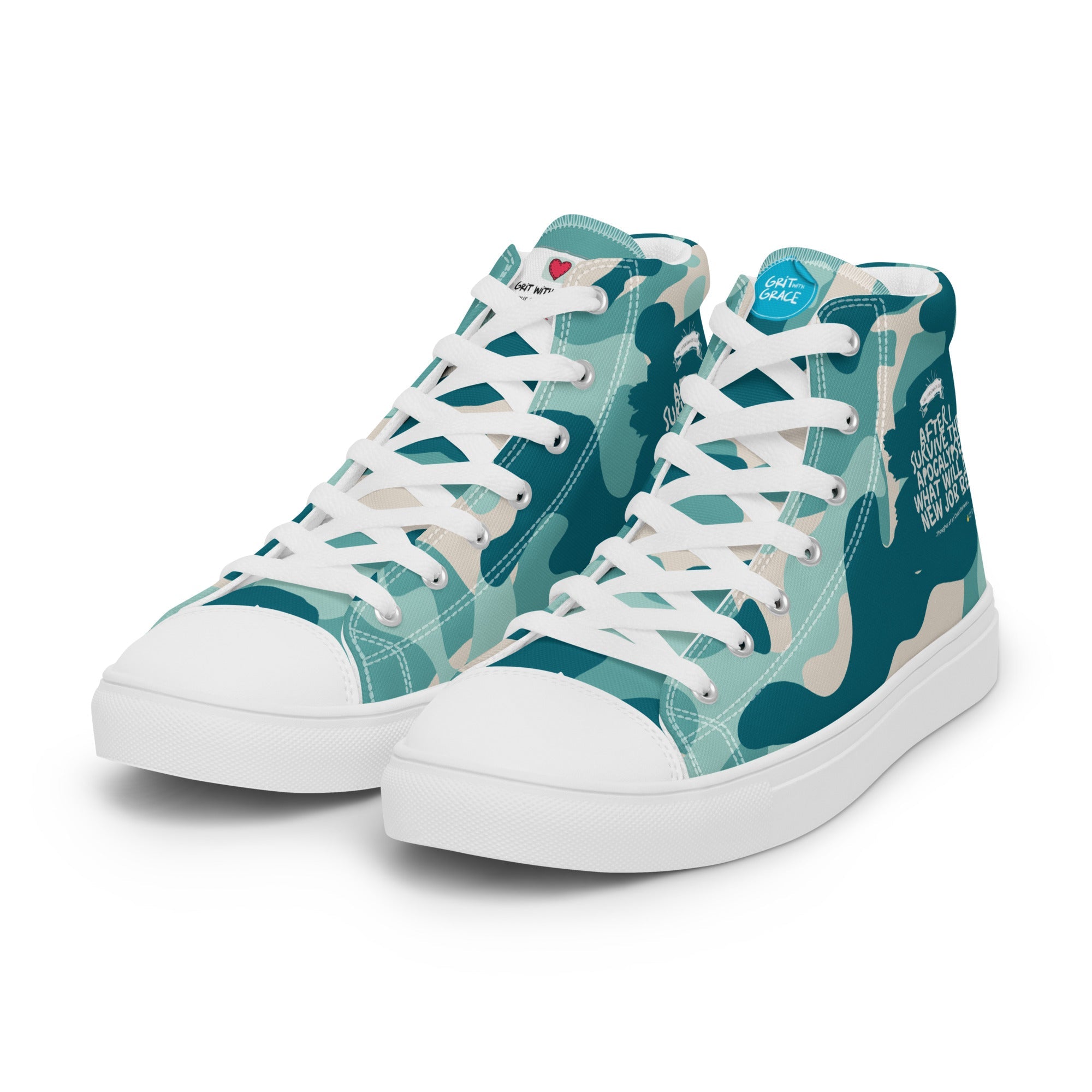 Army Enthusiast Women's High-Top Camouflage Sneakers